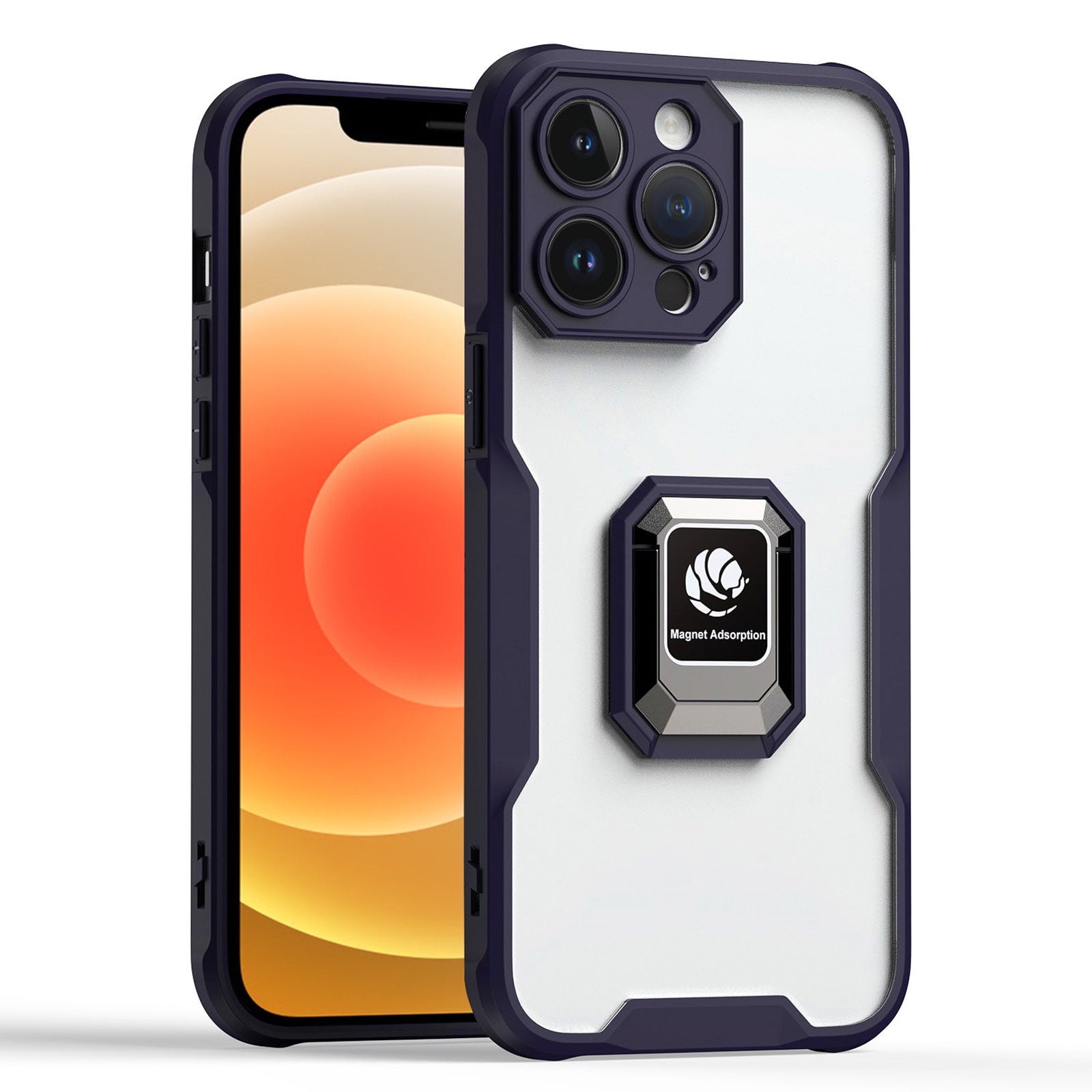 For iPhone 12 Pro 6.1 inch Anti-scratch Phone Case Ring Kickstand Shockproof Magnetic Mobile Phone Cover For iPhone 12 Pro 6.1 inch Anti-scratch Phone Case Ring Kickstand Shockproof Magnetic Mobile Phone Cover